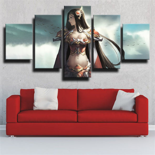 5 piece modern art framed print League Of Legends Irelia wall decor-1200 (1)