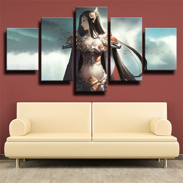5 piece modern art framed print League Of Legends Irelia wall decor-1200 (2)