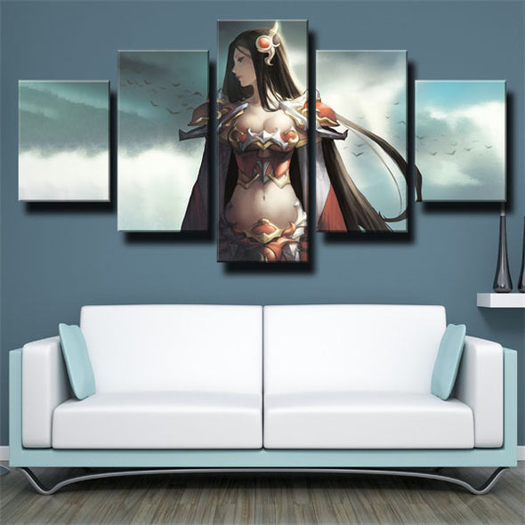 5 piece modern art framed print League Of Legends Irelia wall decor-1200 (3)