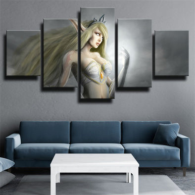 5 piece modern art framed print League Of Legends Janna wall picture-1200 (1)
