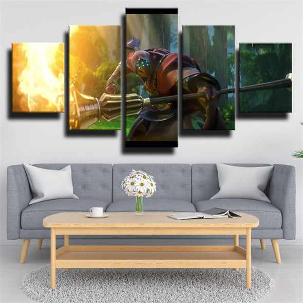 5 piece modern art framed print League Of Legends Jax wall decor-1200 (1)