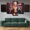 5 piece modern art framed print League Of Legends Jinx home decor-1200 (1)