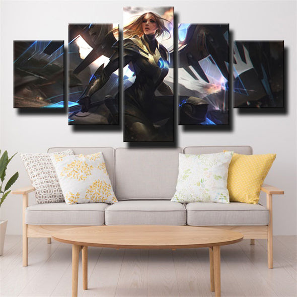 5 piece modern art framed print League Of Legends Kayle wall decor-1200 (1)