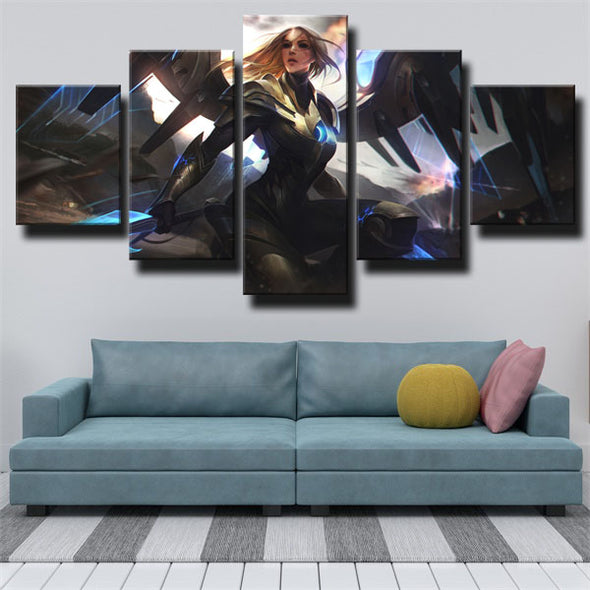 5 piece modern art framed print League Of Legends Kayle wall decor-1200 (3)