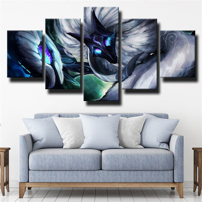 5 piece modern art framed print League Of Legends Kindred wall picture-1200 (1)