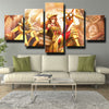 5 piece modern art framed print League Of Legends Leona wall picture-1200 (3)
