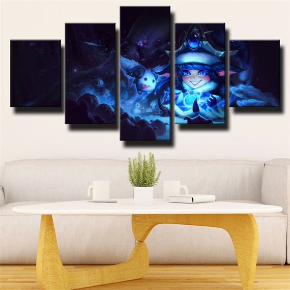 5 piece modern art framed print League Of Legends Lulu wall decor-1200 (3)