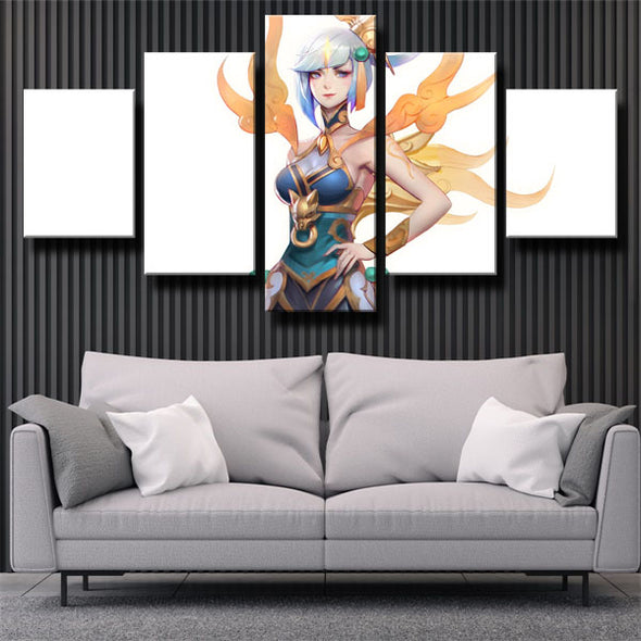 5 piece modern art framed print League Of Legends Lux home decor-1200 (2)