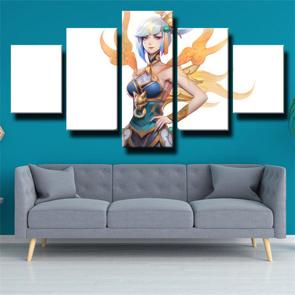 5 piece modern art framed print League Of Legends Lux home decor-1200 (3)