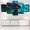 5 piece modern art framed print League Of Legends Nami home decor-1200 (2)