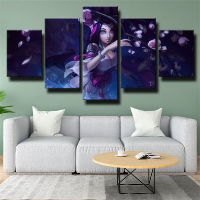 5 piece modern art framed print League Of Legends Nami wall picture-1200 (1)