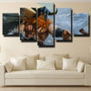 5 piece modern art framed print League of Legends Olaf decor picture-1200 (3)