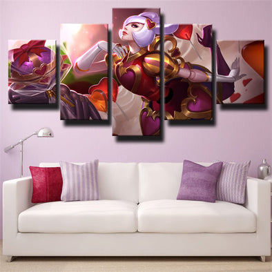 5 piece modern art framed print League of Legends Orianna wall decor-1200 (1)