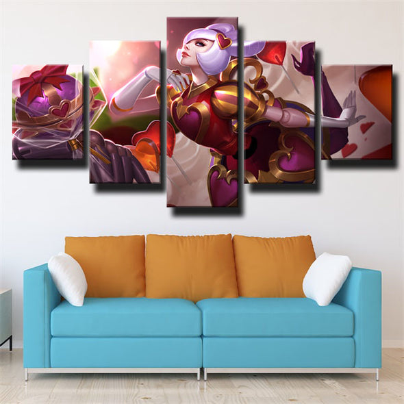 5 piece modern art framed print League of Legends Orianna wall decor-1200 (2)