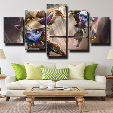 5 piece modern art framed print League of Legends Poppy home decor-1200 (1)
