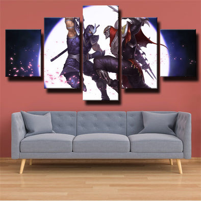 5 piece modern art framed print League of Legends Shen wall picture-1200 (1)