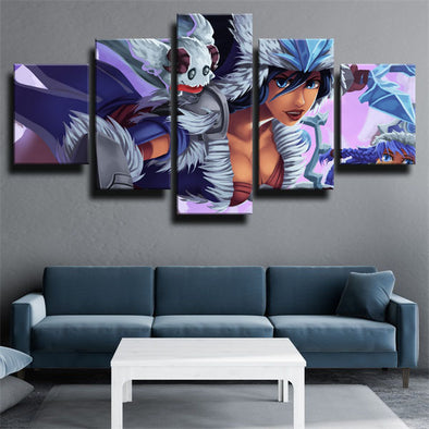5 piece modern art framed print League of Legends Sivir decor picture-1200 (1)