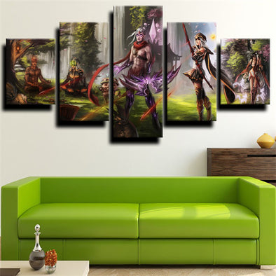 5 piece modern art framed print League of Legends Varus home decor-1200 (1)