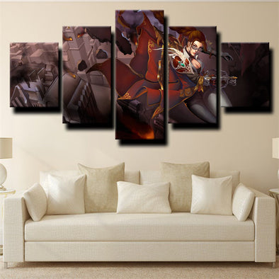 5 piece modern art framed print League of Legends Vayne wall decor-1200 (1)