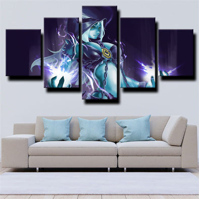 5 piece modern art framed print League of Legends Xerath wall decor-1200 (1)