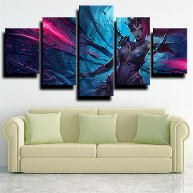 5 piece modern art framed print League of Legends Zyra home decor-1200 (1)