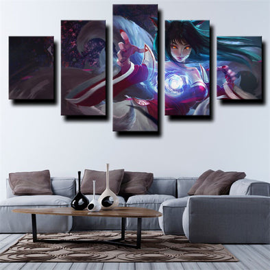 5 piece modern art framed print League of Legends wall decor-1206（1）