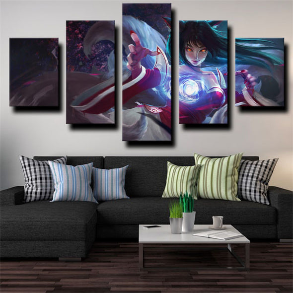 5 piece modern art framed print League of Legends wall decor-1206（3）