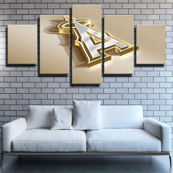 5 piece modern art framed print MLB LA Aangel wall decor-1206 (4)