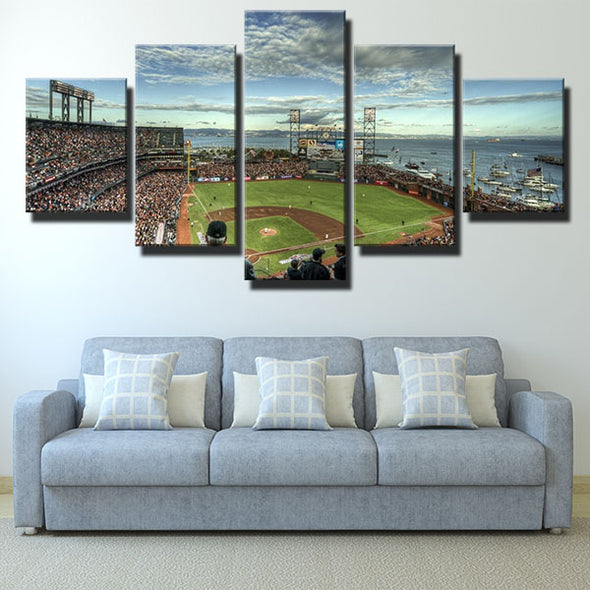 5 piece modern art framed print MLB SF Giants home  live room decor-1201 (4)