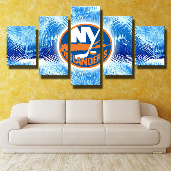 5 piece modern art framed print NY Islanders Ice hockey wall decor-1201 (1)