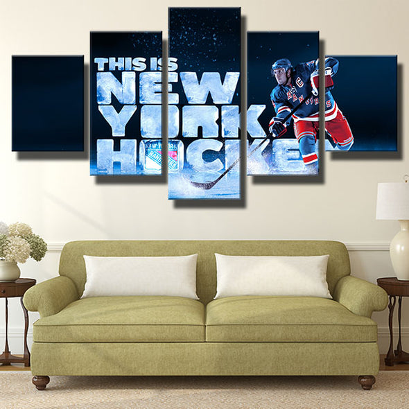 5 piece modern art framed print NY Islanders Scott Mayfield live room decor-1201 (1)