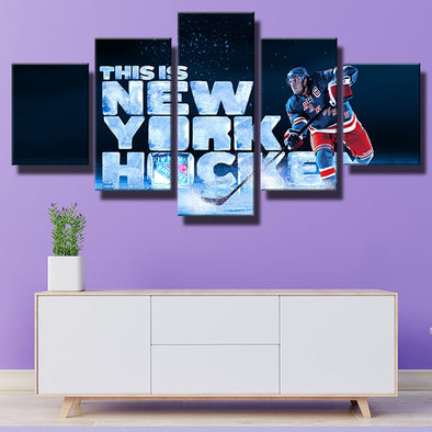 5 piece modern art framed print NY Islanders Scott Mayfield live room decor-1201 (2)