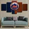 5 piece modern art framed print NY Mets champions logo wall decor-1201 (4)