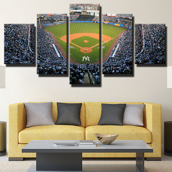 5 piece modern art framed print NY Yankees Home Event wall picture-1201 (3)