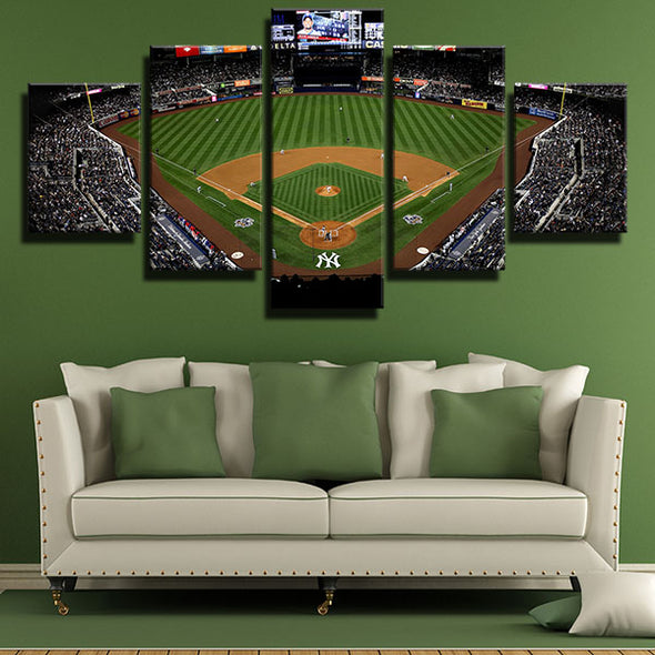 5 piece modern art framed print NY Yankees Home live room decor-1201 (1)