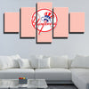 5 piece modern art framed print NY Yankees Pink Mark live room decor-1201 (1)