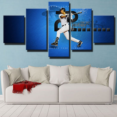 5 piece modern art framed print NY Yankees The Captain D.J. decor picture-1201 (1)