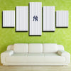 5 piece modern art framed print NY Yankees stripe LOGO home decor-1201 (1)