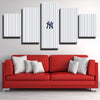 5 piece modern art framed print NY Yankees stripe LOGO home decor-1201 (2)