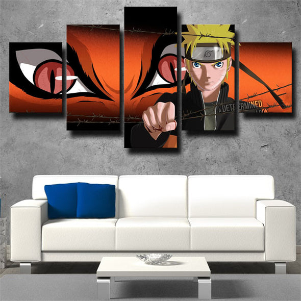 5 piece modern art framed print Naruto with Kurama eyes wall decor-1750 (2)
