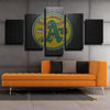 5 piece modern art framed print  Oakland Athletics Embleme  wall decor1204 (2)