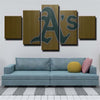 5 piece modern art framed print  Oakland Athletics team Embleme team  wall decor1205 (2)