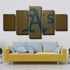 5 piece modern art framed print  Oakland Athletics team Embleme team  wall decor1205 (3)