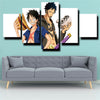 5 piece modern art framed print One Piece Monkey D. Luffy wall decor-1200 (3)