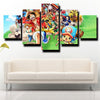 5 piece modern art framed print One Piece Monkey D. Luffy wall picture-1200(2)