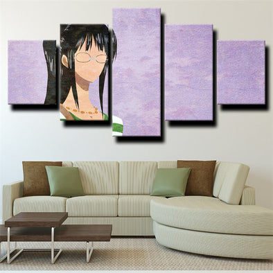 5 piece modern art framed print One Piece Nico Robin wall decor-1200 (1)
