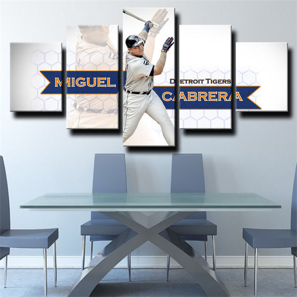5 piece modern art framed print The Tiges Miguel Cabrera home decor-1223 (3)