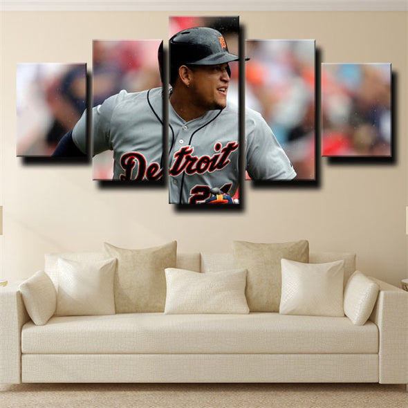 5 piece modern art framed print The Tiges Miguel Cabrera wall picture-1225 (3)