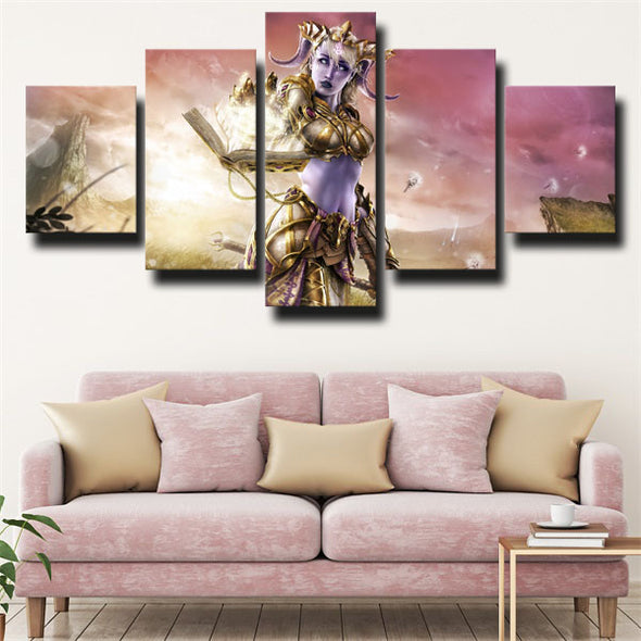5 piece modern art framed print WOW Warlords of Draenor decor picture-1211 (3)