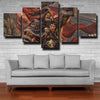 5 piece modern art framed print WOW Warlords of Draenor wall decor-1206 (1)